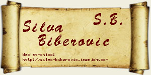 Silva Biberović vizit kartica